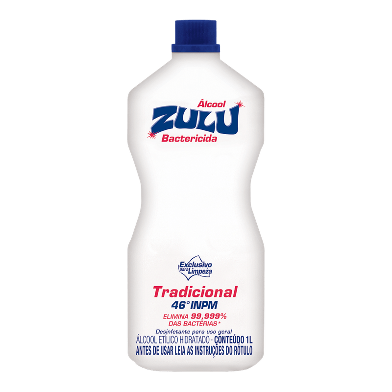 lcool Zulu Tradicional 46 INPM 1L