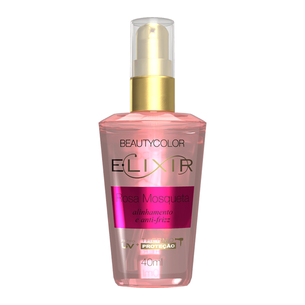 Óleo Capilar Elixir Rosa Mosqueta Alinhamento e Anti-frizz Pump