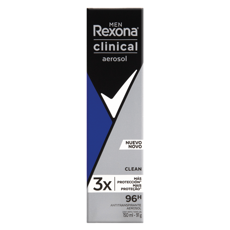 Desodorante Aerossol Rexona Clinical Clean Masculino 150ml