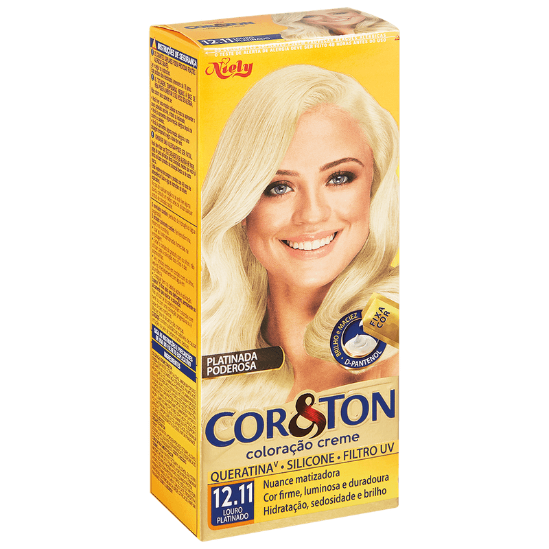 Tintura Creme Cor Ton 1211 Louro Platinado