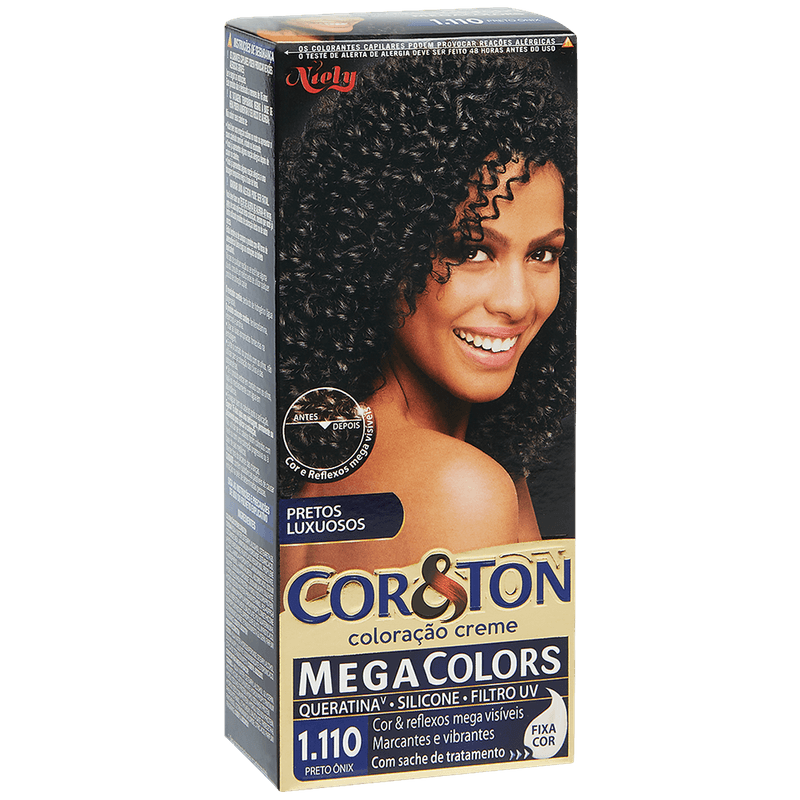 Tintura Creme Cor Ton 1110 Preto Onix