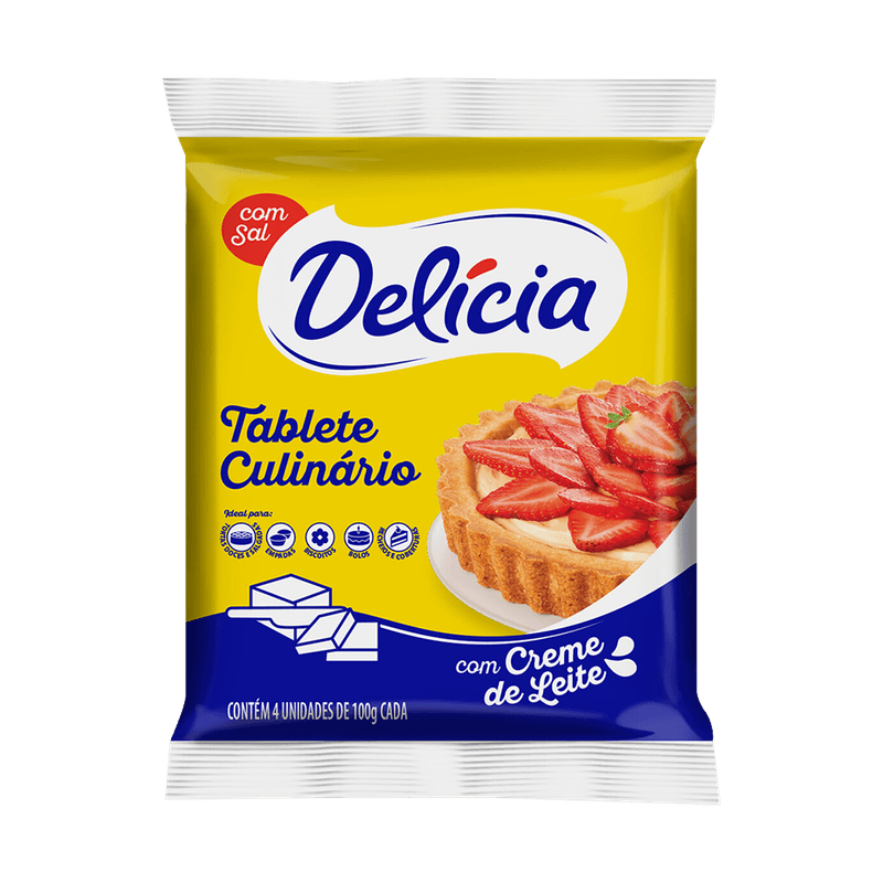 Margarina Delcia Tablete Culinrio com Sal 100g com 04un