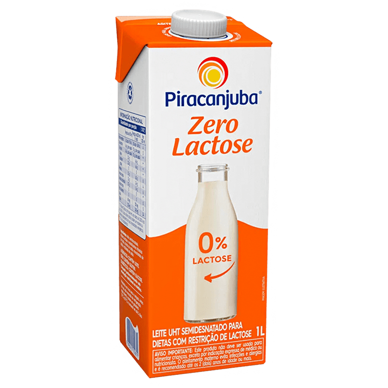 Leite Piracanjuba UHT Semidesnatado Zero Lactose 1L