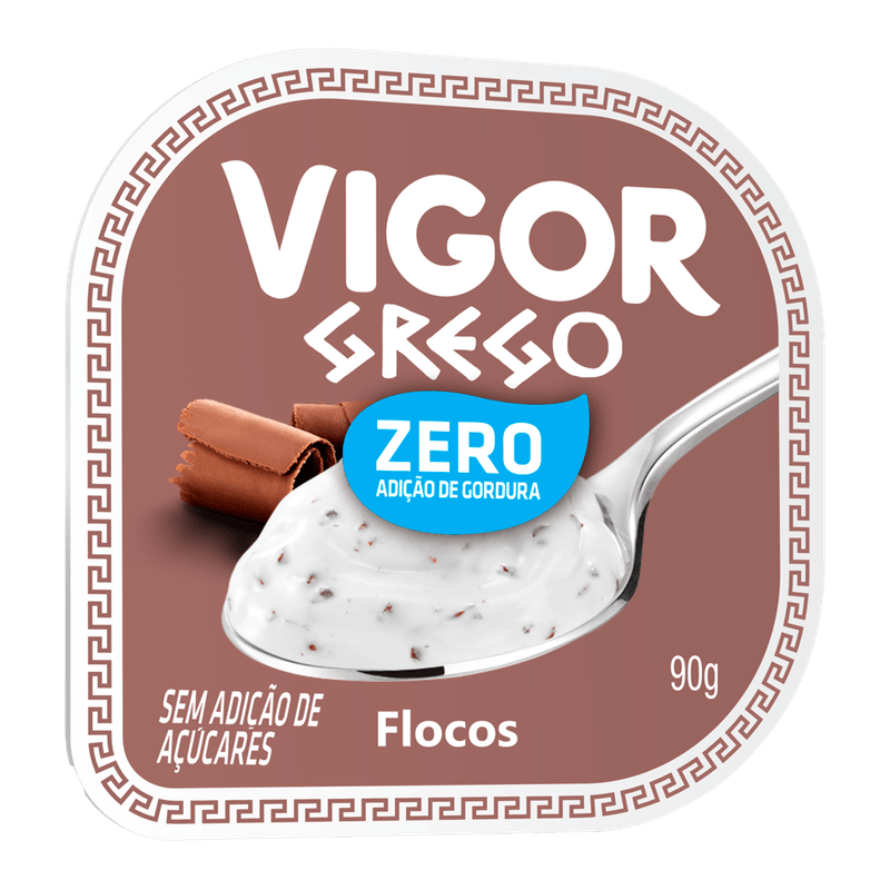 Iogurte Vigor Grego Flocos Zero 90g
