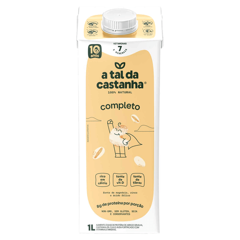 Bebida Vegetal A Tal da Castanha Completo 100 Natural 1L