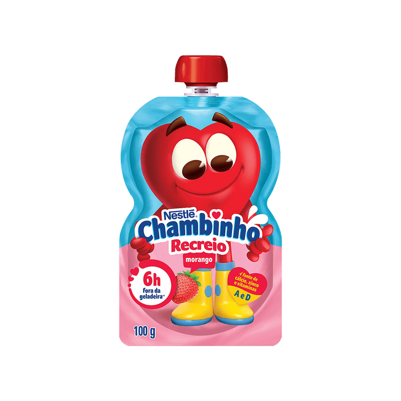 Iogurte Chambinho Morango Pouch 100g