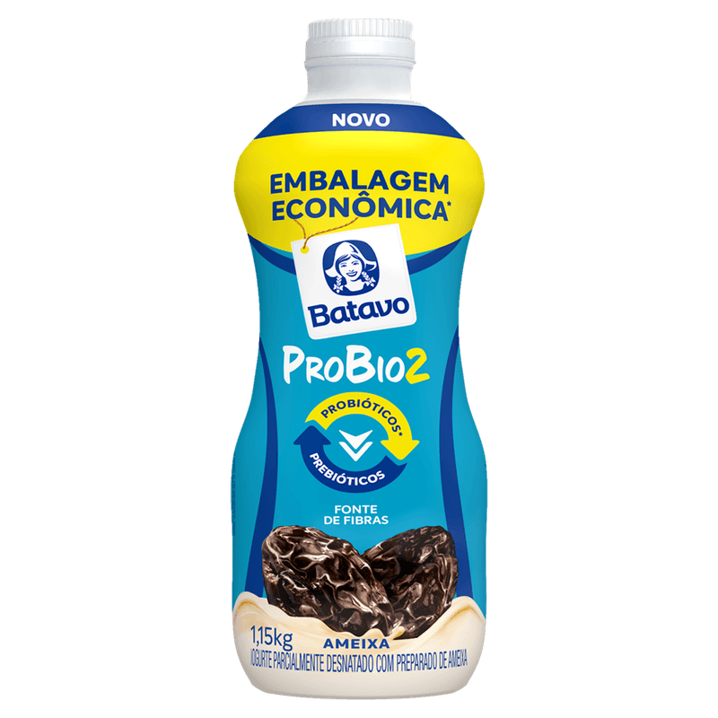 Iogurte Batavo ProBio2 Ameixa Garrafa 115kg Embalagem Econmica