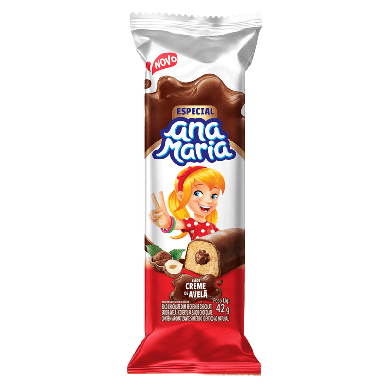 Bolinho Ana Maria Creme de Avel Cobertura de Chocolate 42g