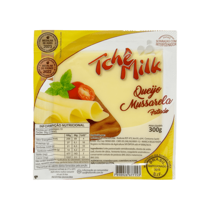 Queijo Tch Milk Mussarela Fatiado 300g