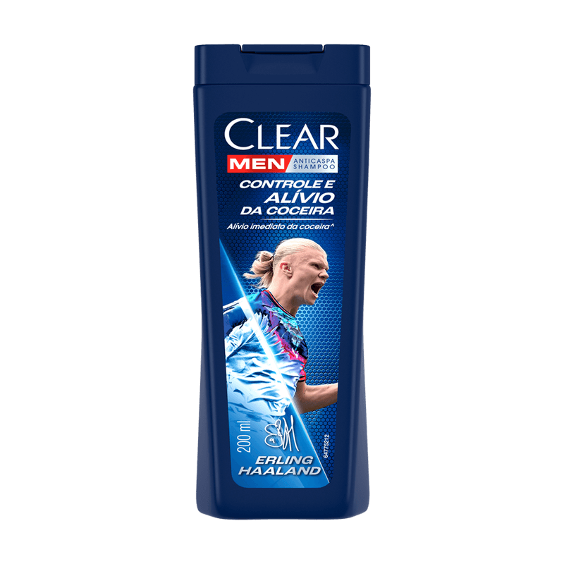 Shampoo Clear Anticaspa Controle e Alvio da Coceira Men Erling Haaland 200ml
