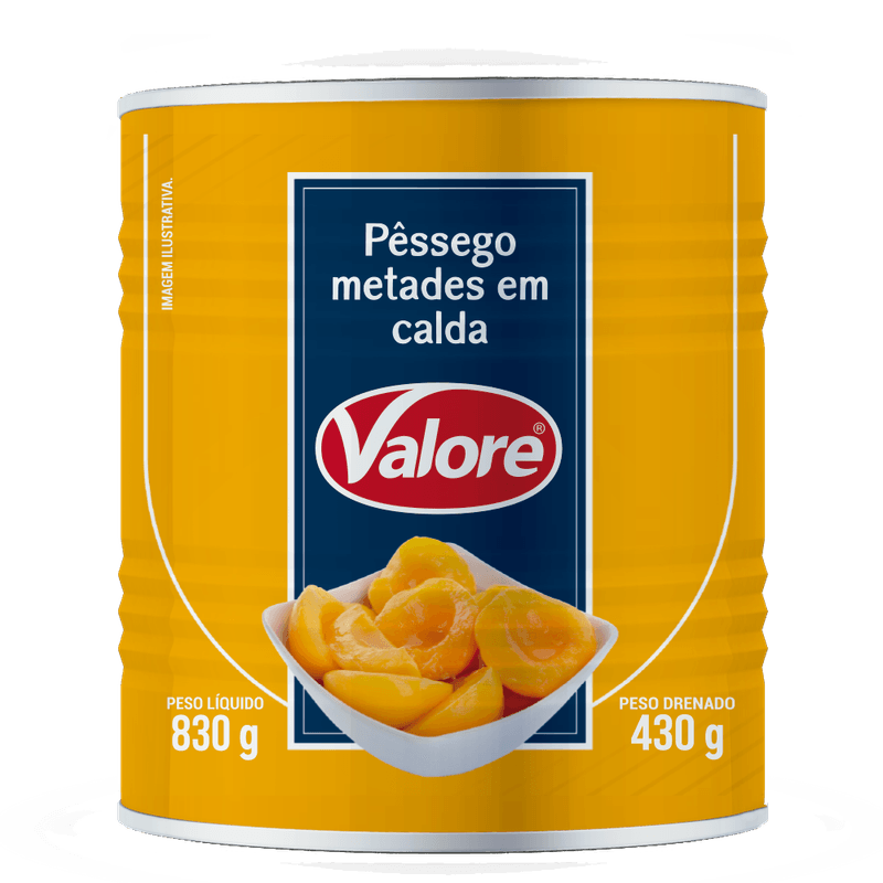 Pssegos em Calda Valore Metades 430g