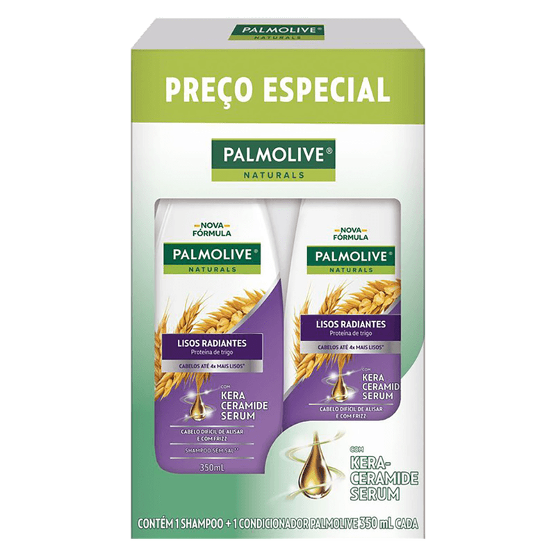 Shampoo e Condicionador Palmolive Lisos Radiantes 350ml