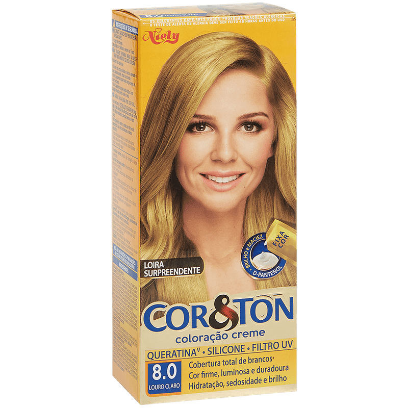 Tintura Creme Cor Ton 80 Louro Claro