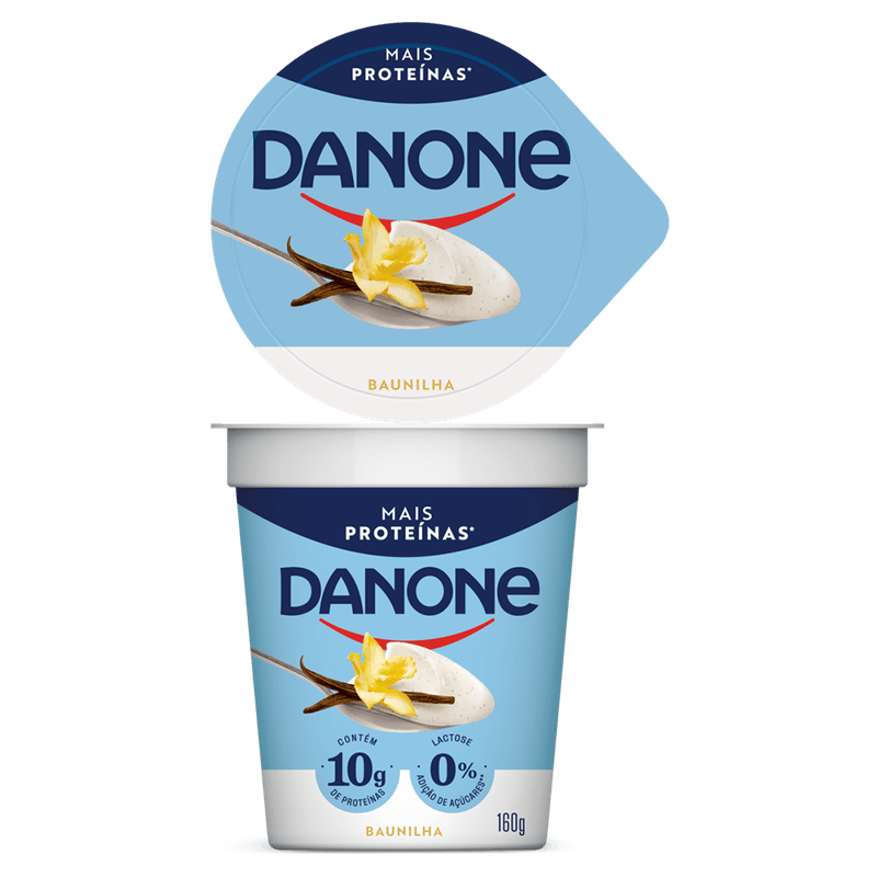 Iogurte Danone Baunilha 10g de Protenas Zero Lactose Pote 160g
