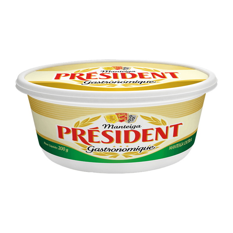 Manteiga Prsident Extra sem Sal Pote 200g