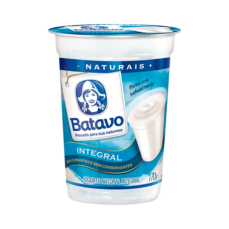 Iogurte Batavo Integral Natural Pote 170g