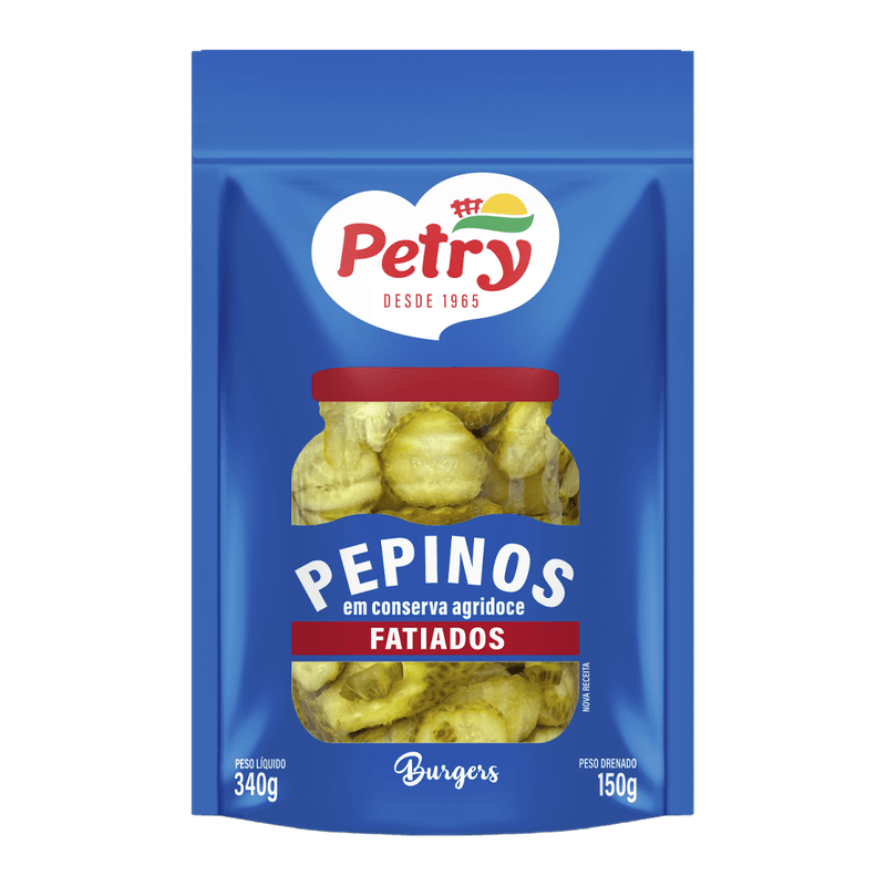 Pepino em Conserva Petry Fatiado Sach 150g