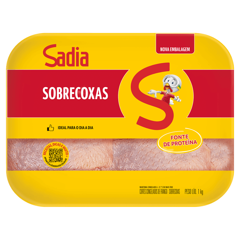 Sobrecoxa de Frango Sadia Cortes Menores Congelada Bandeja 1kg