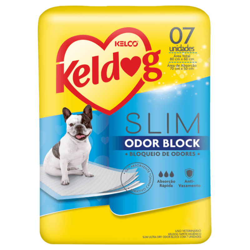 Tapetes Higinicos Keldog Slim Odor Block 80x60cm com 07un