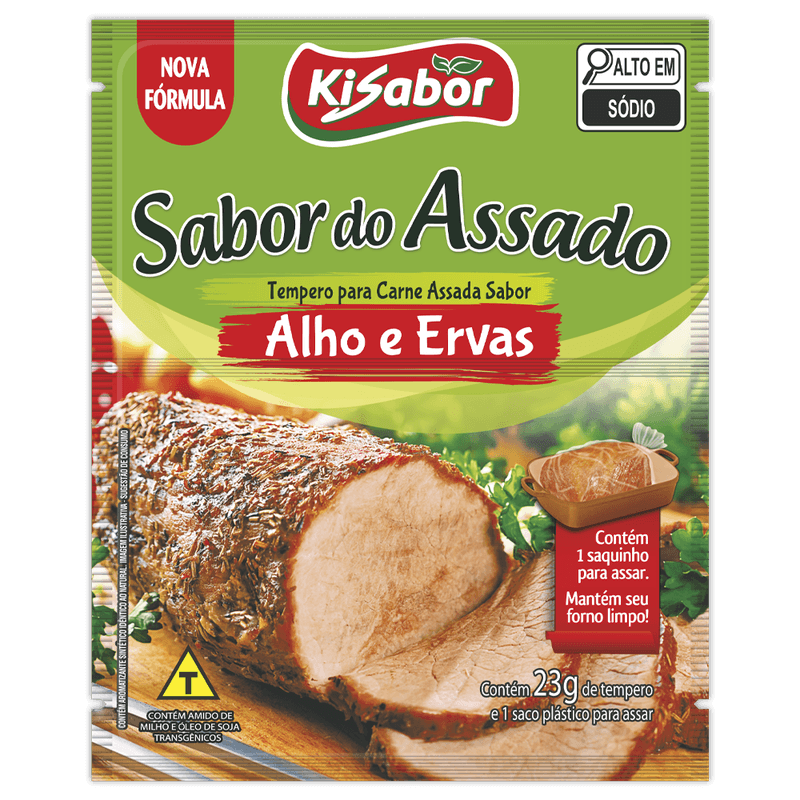 Tempero Kisabor Sabor de Assado Alho e Ervas 25g
