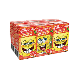 Leite Fermentado Elegê Bob Esponja Morango 480g