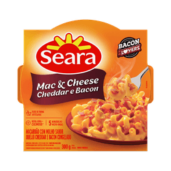 Massa Seara Mac & Cheese Cheddar e Bacon Congelada 300g