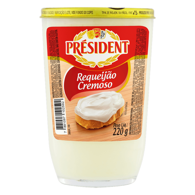 Requeijo-Cremoso-Prsident-Cremoso-Tradicional-Vidro-200g