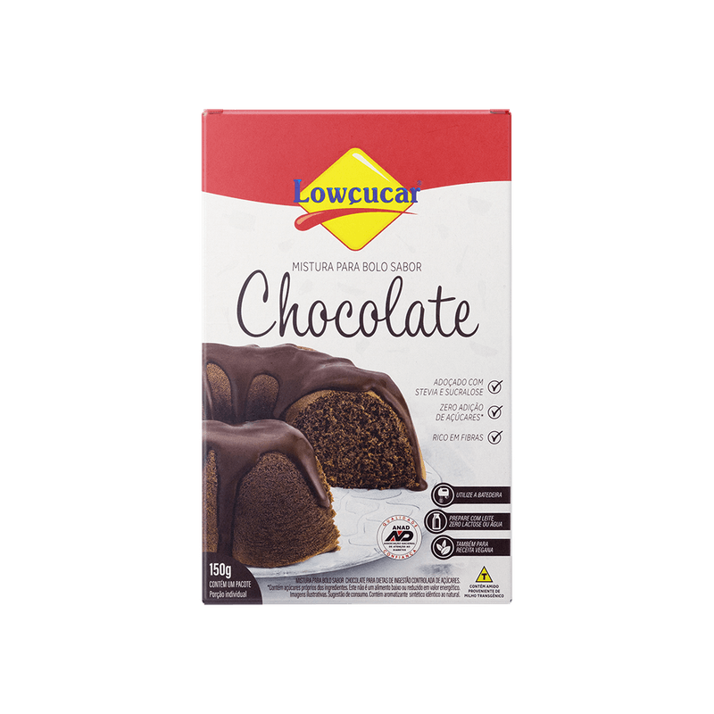 Mistura-para-Bolo-Lowucar-Zero-Acar-Chocolate-150g