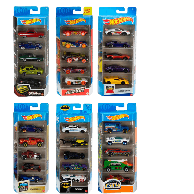 Carro-Reval-Mattel-Hot-Wheels-Sortido-Com-5-Carrinhos