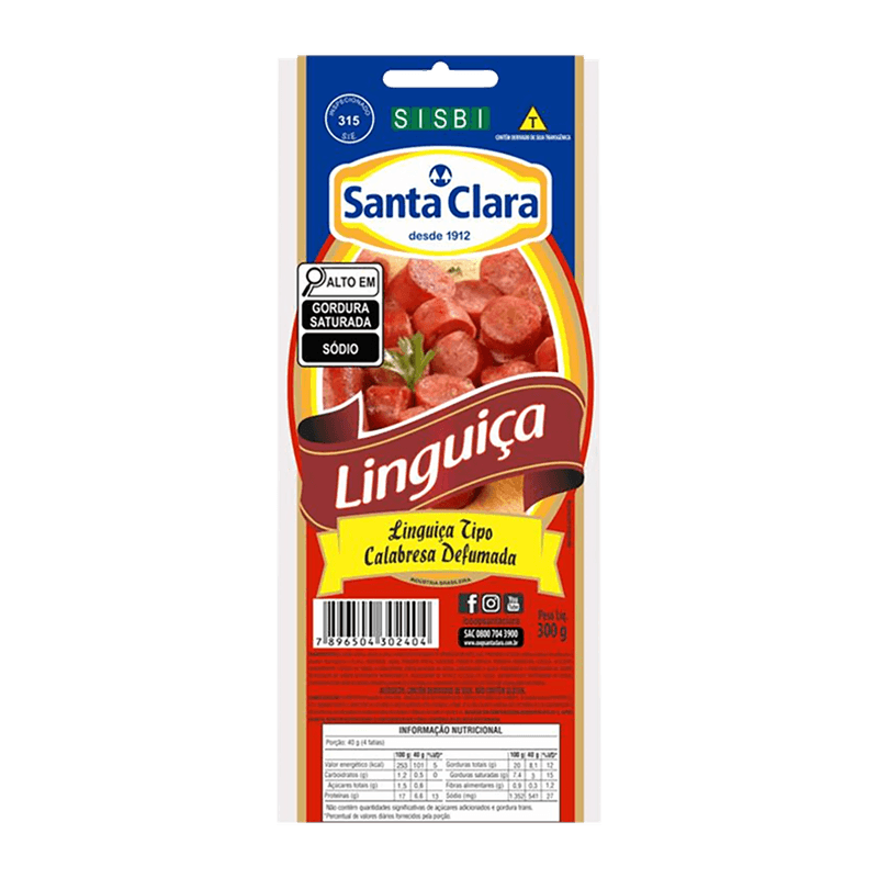 Linguia-Tipo-Calabresa-Santa-Clara-Defumada-300g