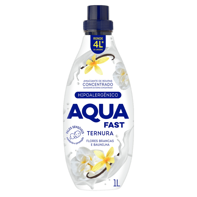Amaciante-Concentrado-AquaFast-Branco-Ternura-1L