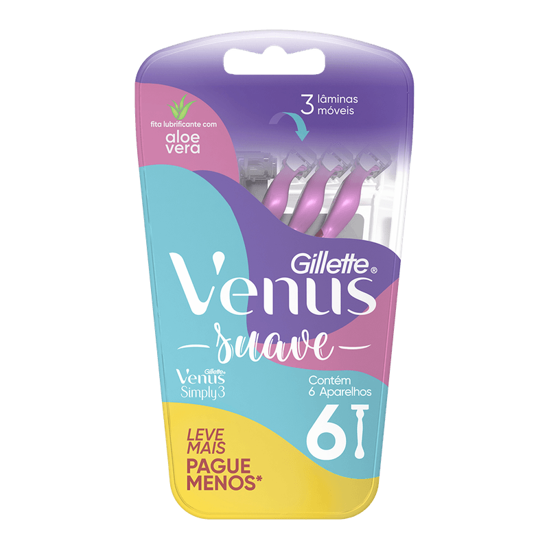 Aparelho-Depilatrio-Venus-Suave-3-Lminas-Mveis-com-06un-Leve-Mais-Pague-Menos