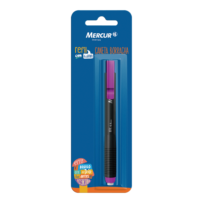 Caneta-Borracha-Mercur-Rosa-Blister