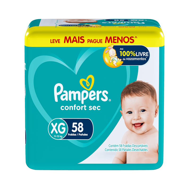 Fralda-Descartvel-Pampers-Confort-Sec-Super-XG-com-58un-Leve-Mais-Pague-Menos