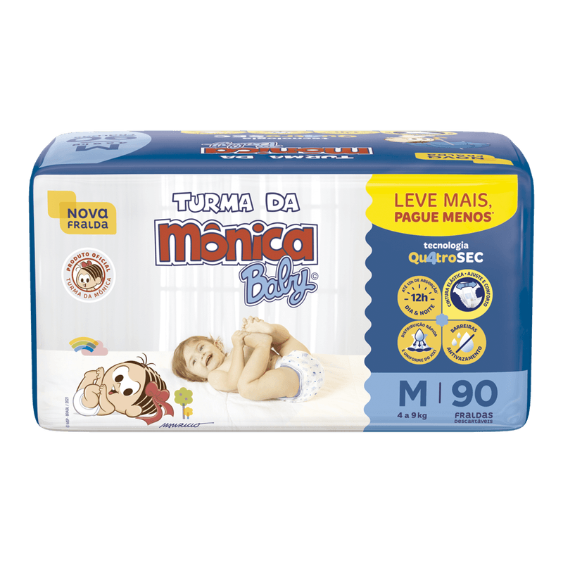 Fralda-Descartvel-Turma-da-Mnica-Baby-Giga-M-com-90un-Leve-Mais-Pague-Menos