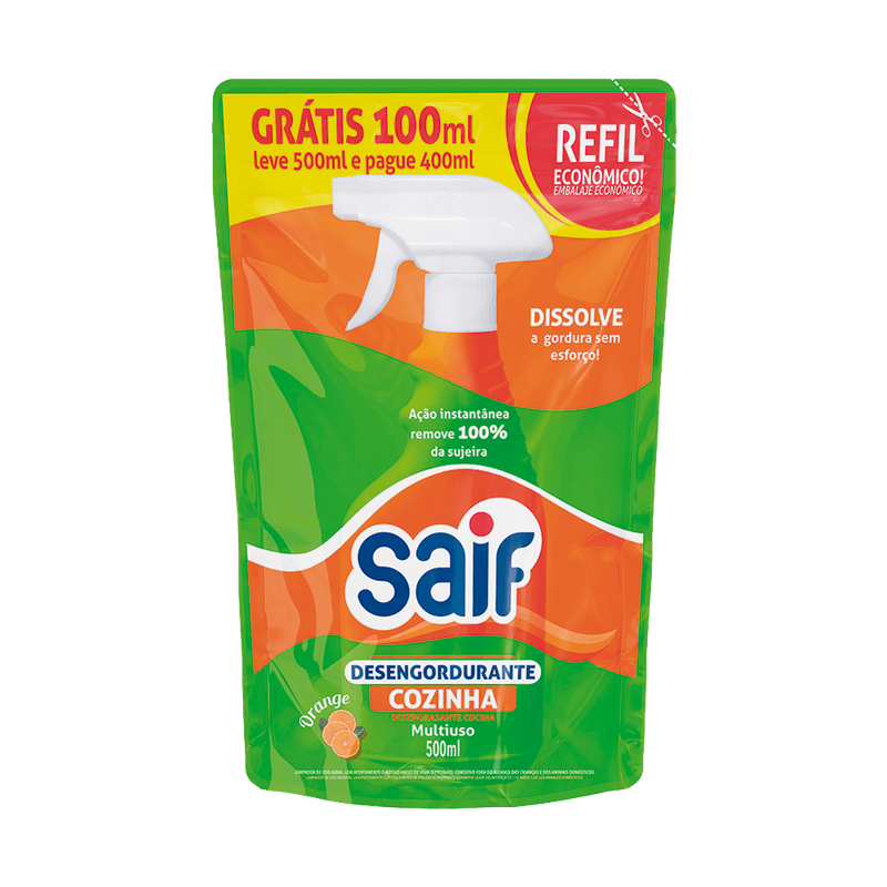 Limpador-Saif-Multiuso-Desengordurante-Cozinha-Sach-Leve-500ml-Pague-400ml