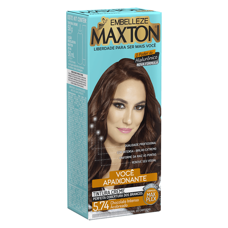 Tintura-Creme-Maxton-574-Chocolate-Intenso-Acobreado-50g