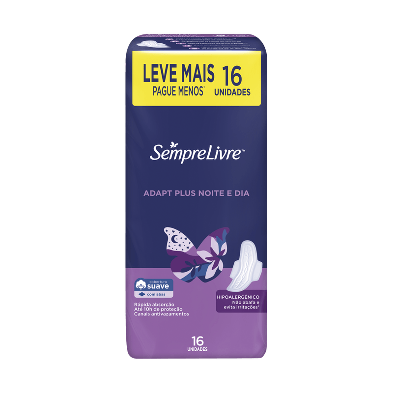 Absorvente-Sempre-Livre-Adapt-Plus-Noite-e-Dia-Suave-com-Abas-com-16un