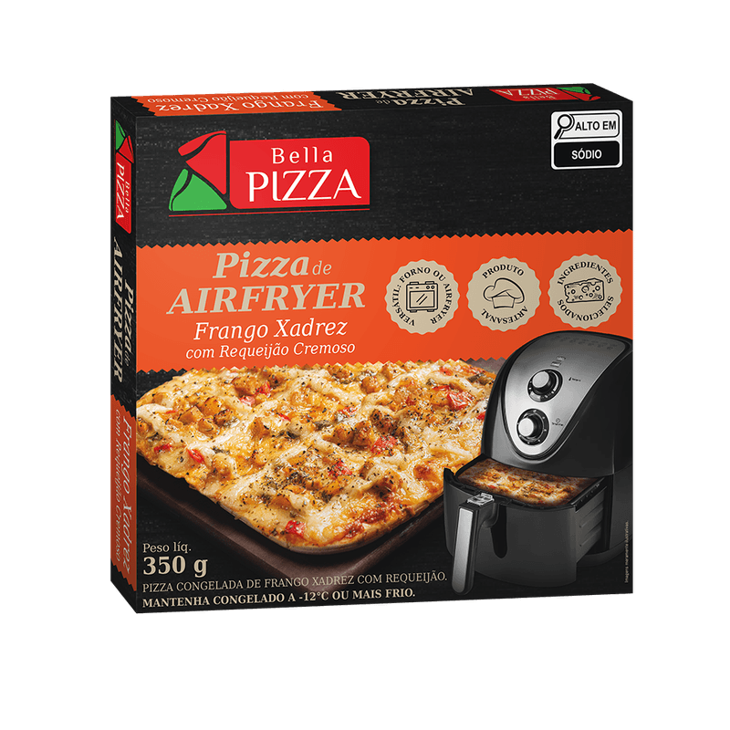 Pizza-Bella-Pizza-Air-Fryer-Frango-Xadrez-com-Requeijo-Congelada-Artesanal-350g