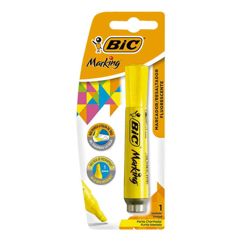 Marcador-de-Texto-Bic-Marking-Flourecente-Amarelo