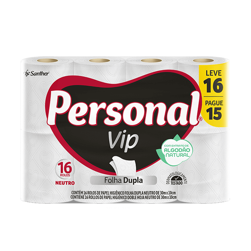 Papel-Higinico-Personal-Vip-Neutro-Folha-Dupla-30m-Leve-16-Rolos-Pague-15-Rolos