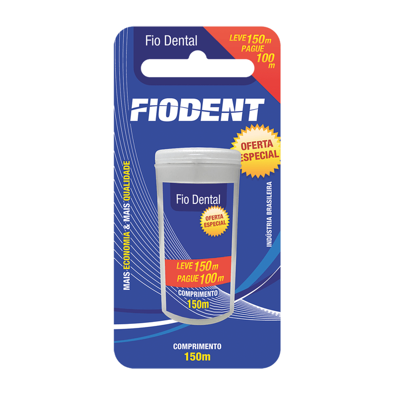 Fio-Dental-Fiodent-Blister-Regular-Leve-150m-Pague-100m