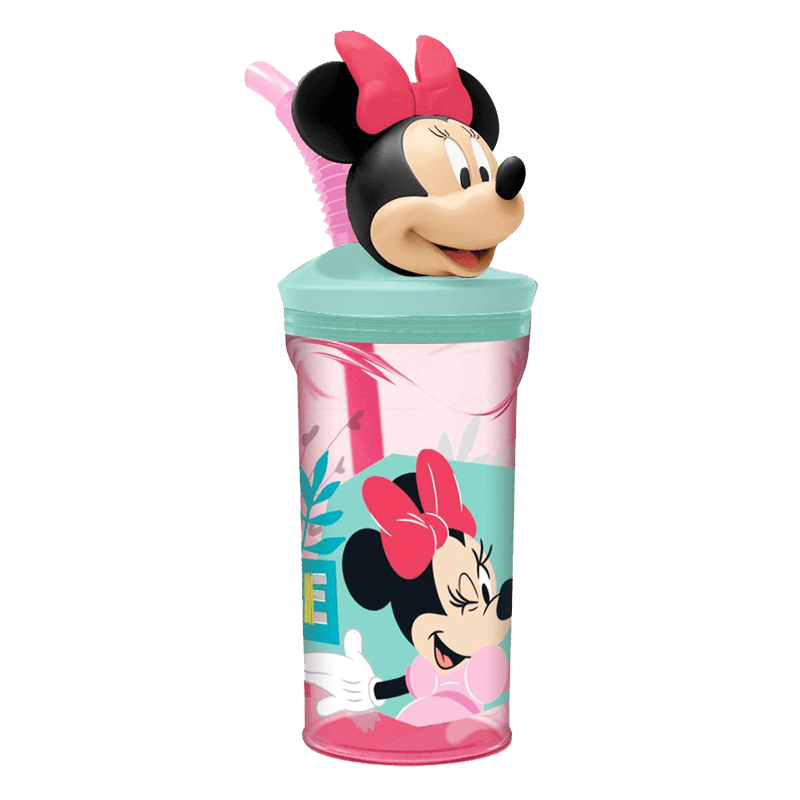 Copo-Yangzi-3D-Minnie-com-Canudo-360ml-UN