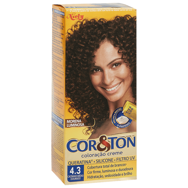 Tintura-Creme-Cor-Ton-43-Castanho-Mdio-Dourado