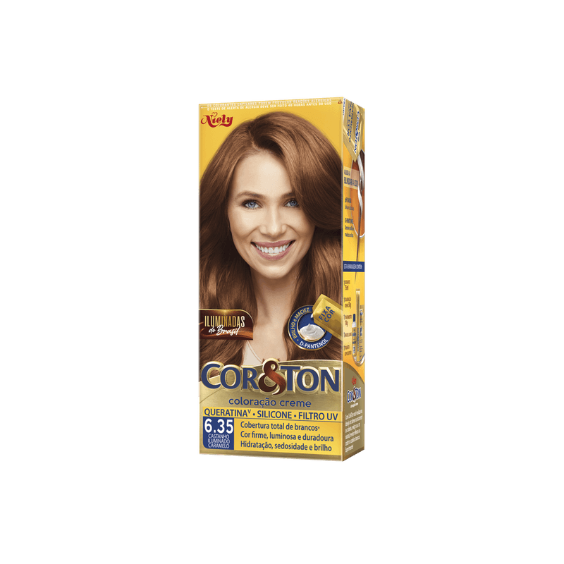 Tintura-Creme-Cor-Ton-635-Castanho-Iluminado-Caramelo