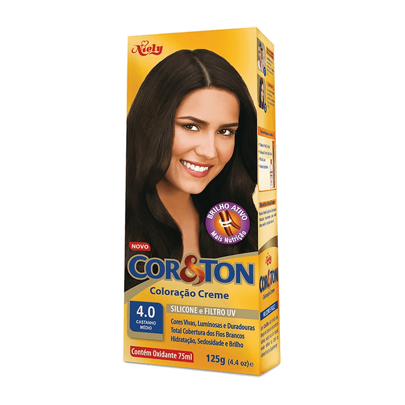 Tintura-Creme-Cor-Ton-40-Castanho-Mdio