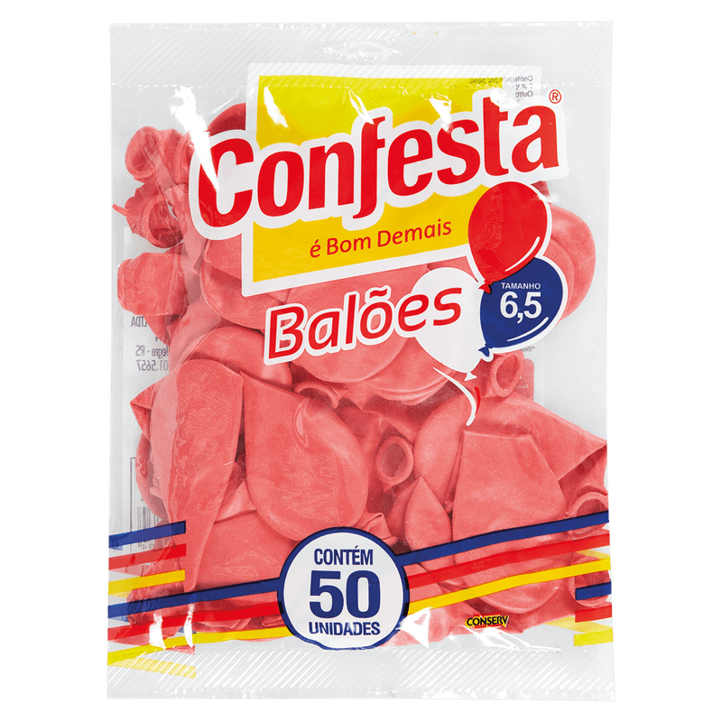Balo-Confesta-Liso-Vermelho-N-7-com-50un