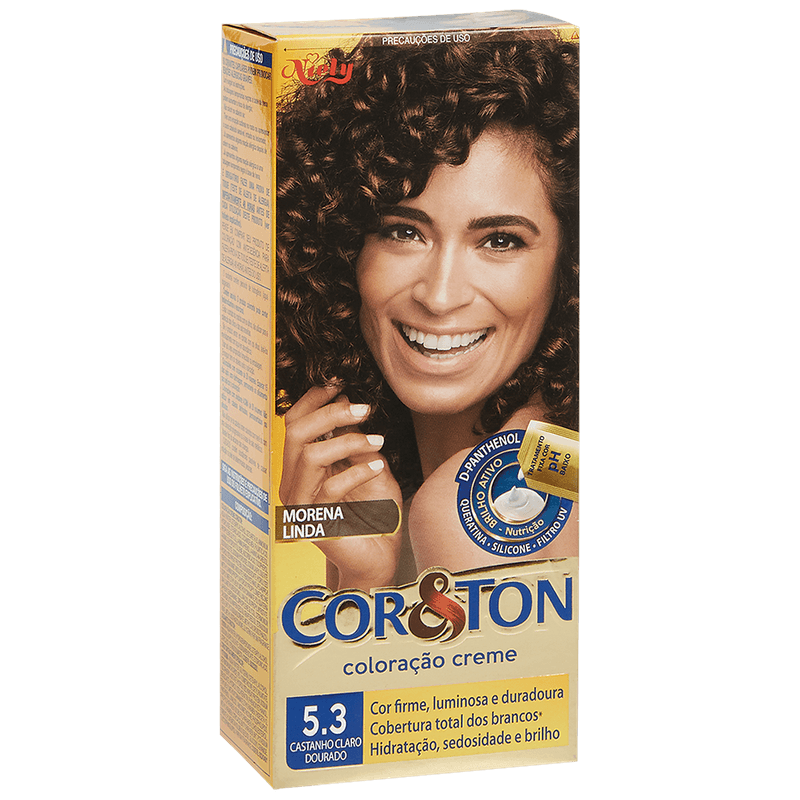 Tintura-Creme-Cor-Ton-53-Castanho-Claro-Dourado