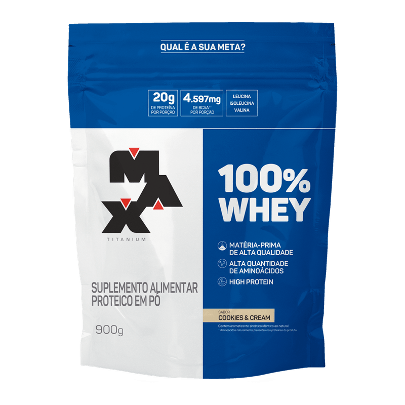 Suplemento-Alimentar-Max-Titanium-100-Whey-Cookies-Cream-900g