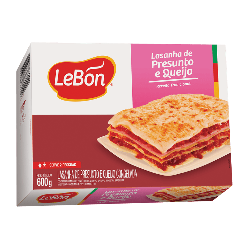 Lasanha-LeBon-Presunto-e-Queijo-600g